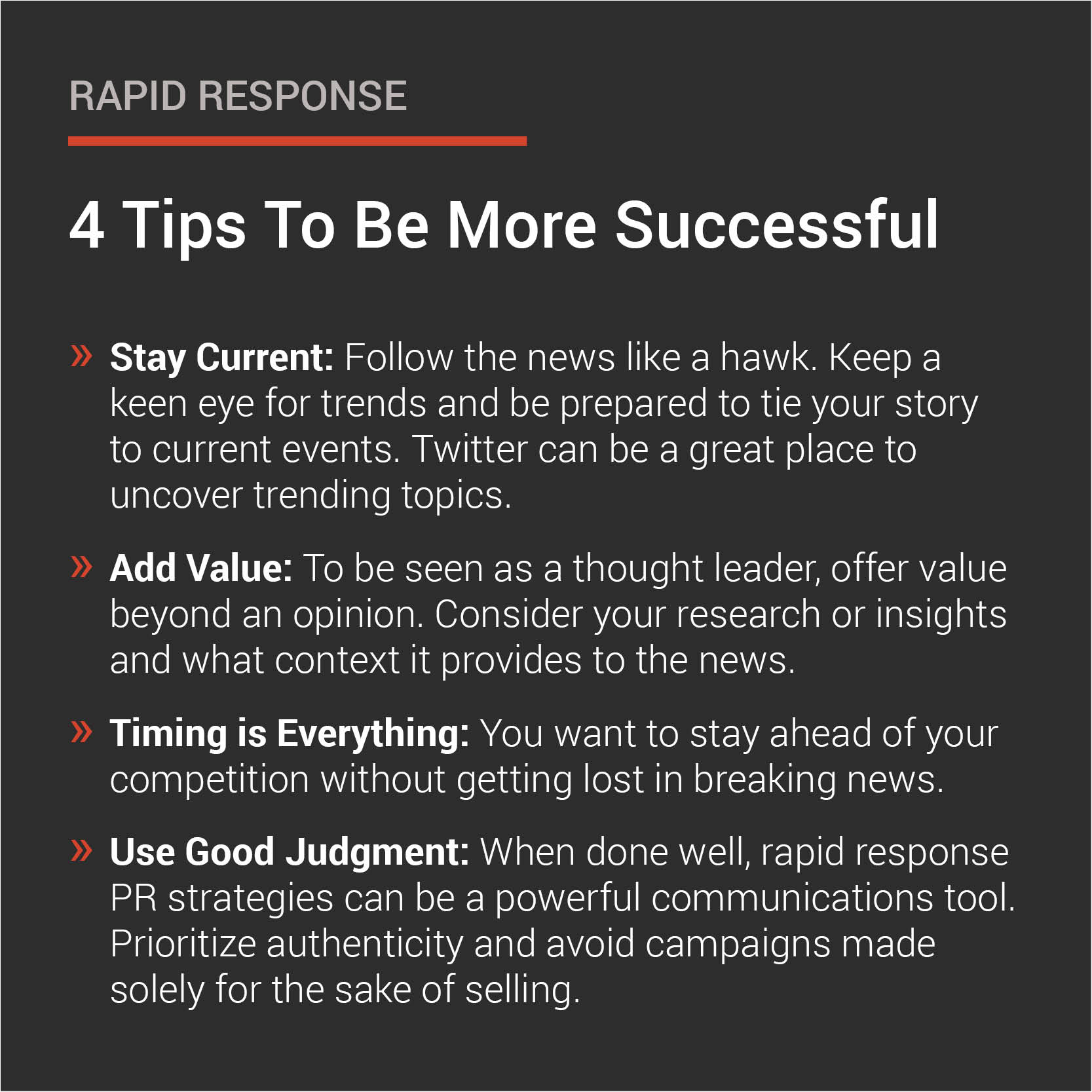 4 tips to be successful in your rapid response media strategy