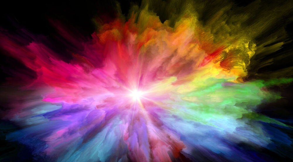 colorful rainbow explosion of creativity